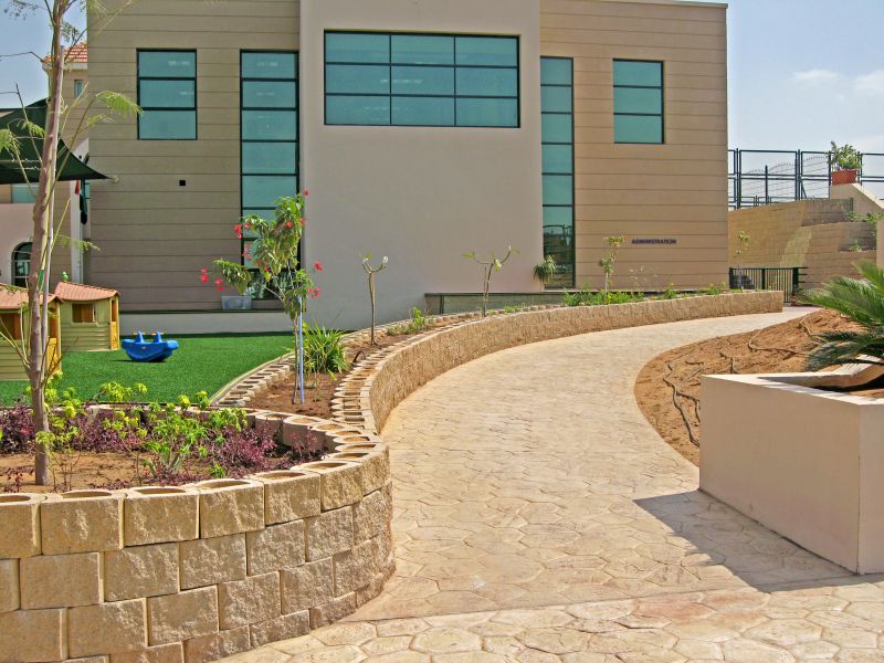 Interlocking concrete blocks